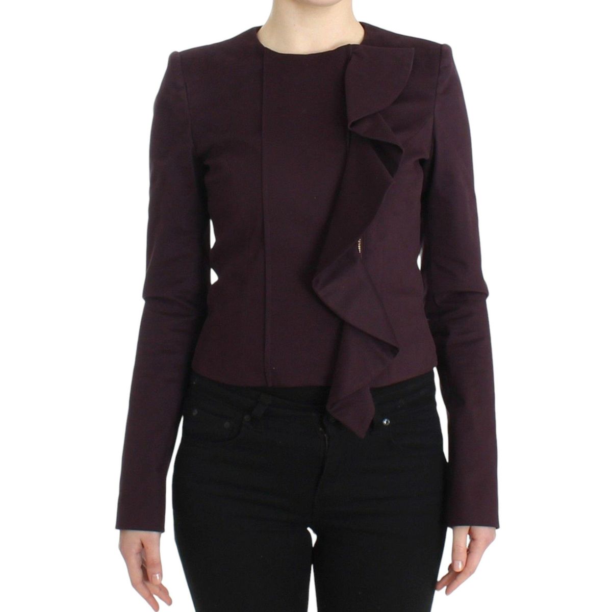 GF Ferre Elegant Purple Cotton Blend Blazer