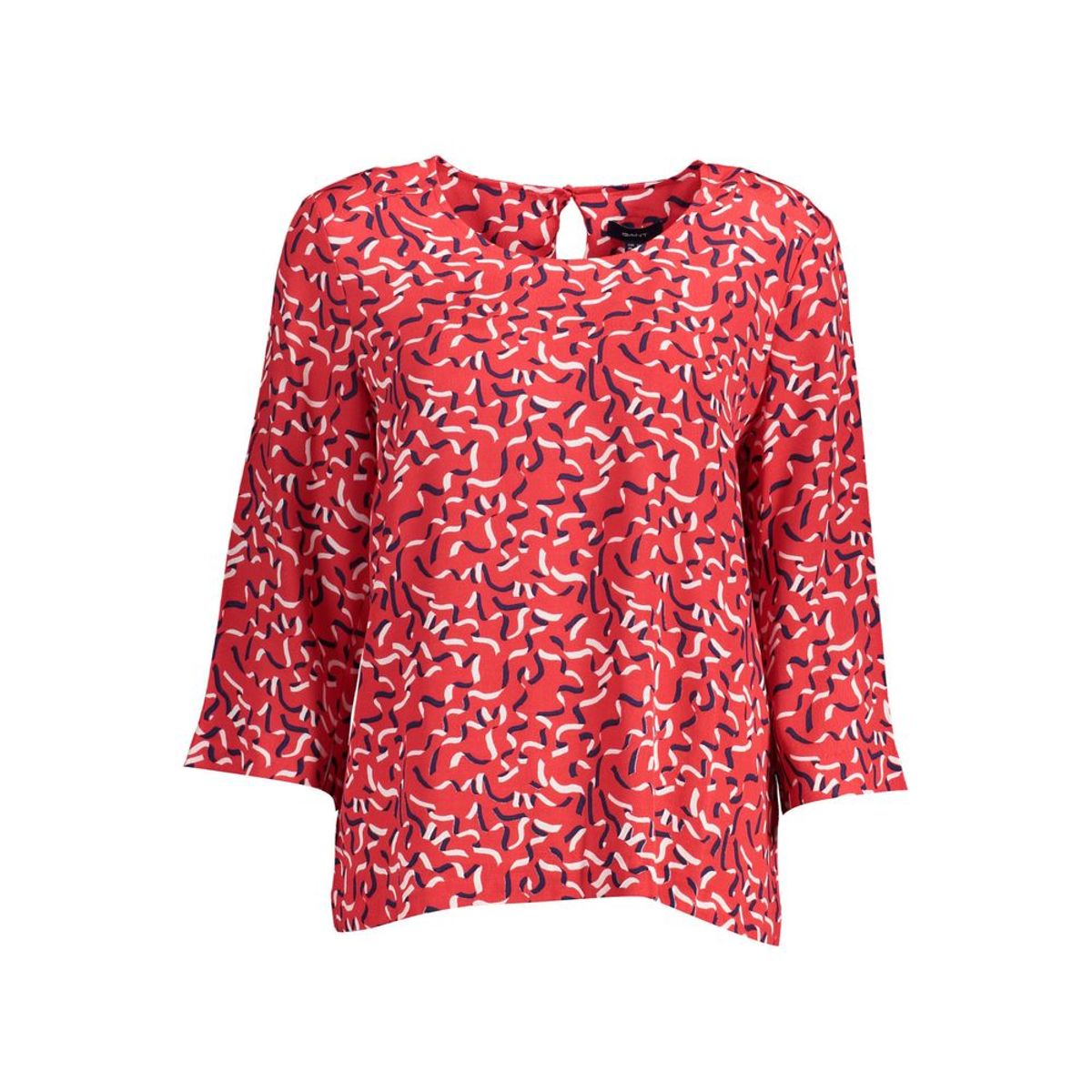 Gant Elegant Red Viscose Shirt with Wide Neckline