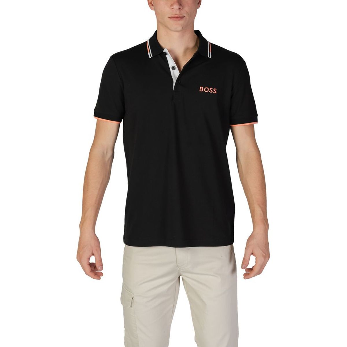 Hugo Boss Black Cotton Polo Shirt