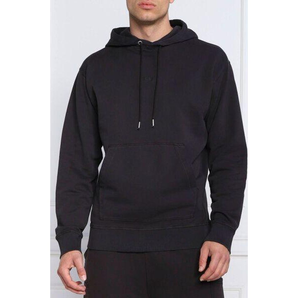 Hugo Boss Elegant Dark Blue Cotton Hooded Sweatshirt