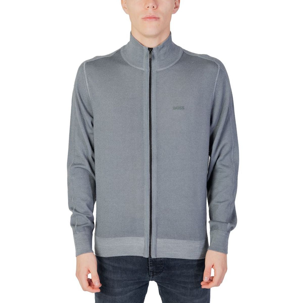 Hugo Boss Gray Wool Cardigan