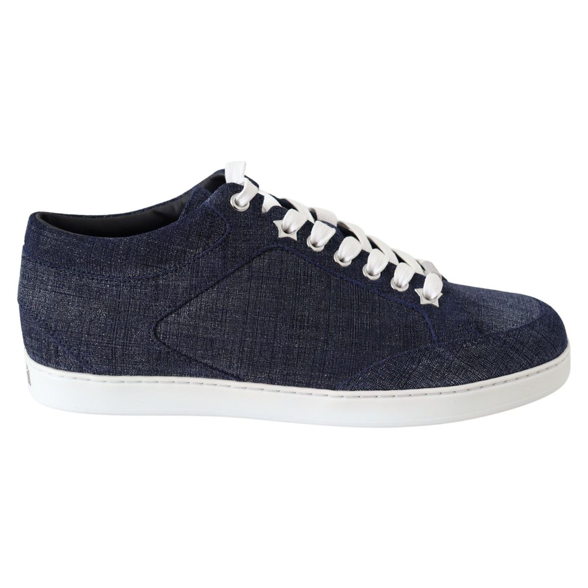 Jimmy Choo Chic Slip-On Blue Denim Suede Sneakers