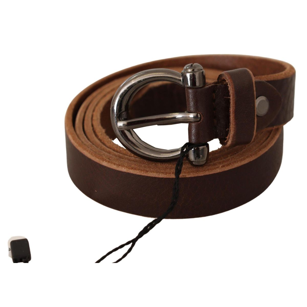 John Galliano Elegant Brown Leather Fashion Belt