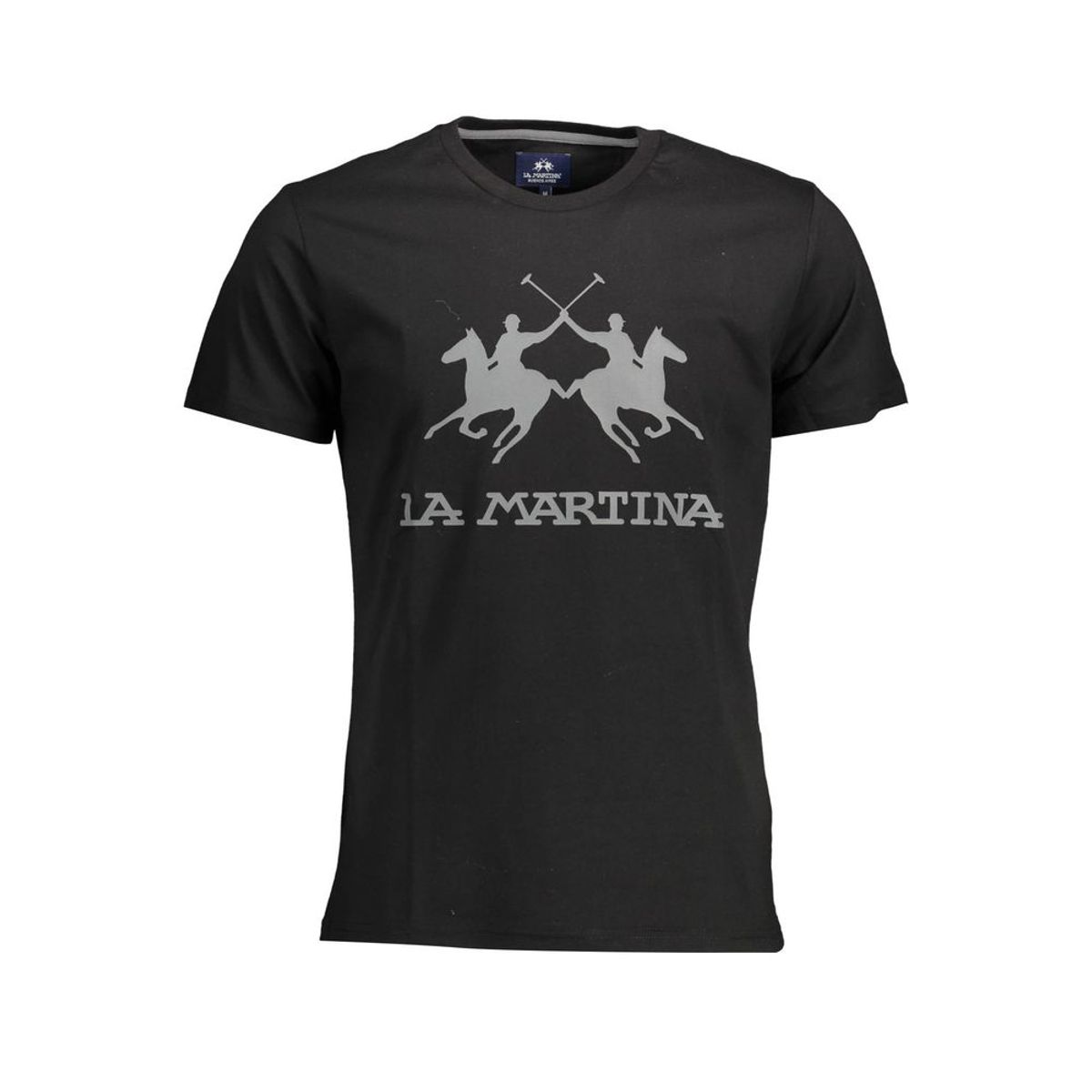 La Martina Black Cotton Men T-Shirt