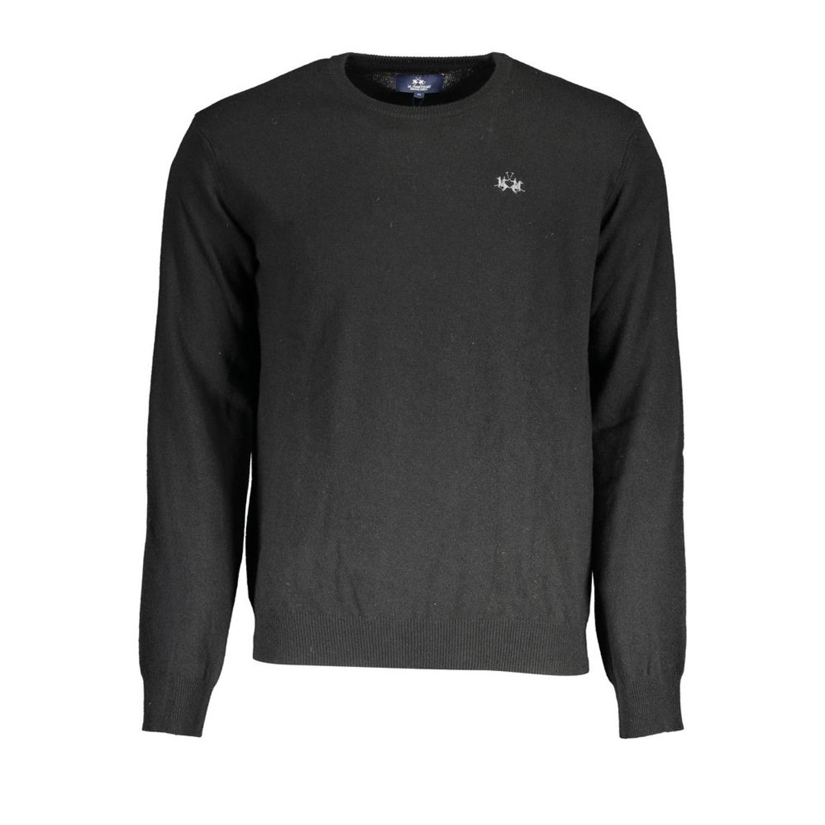 La Martina Black Wool Men Sweater