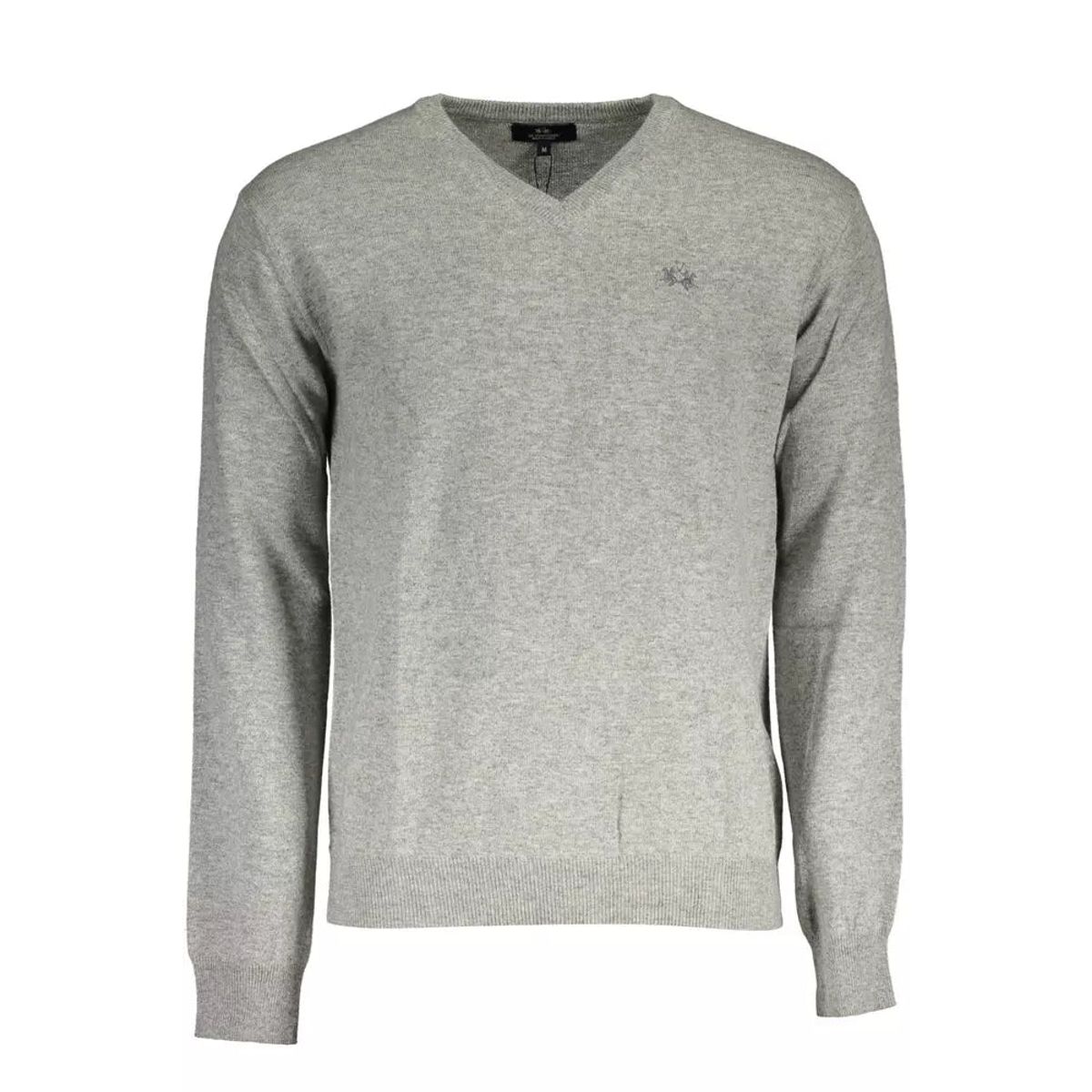 La Martina Gray Wool Men Sweater