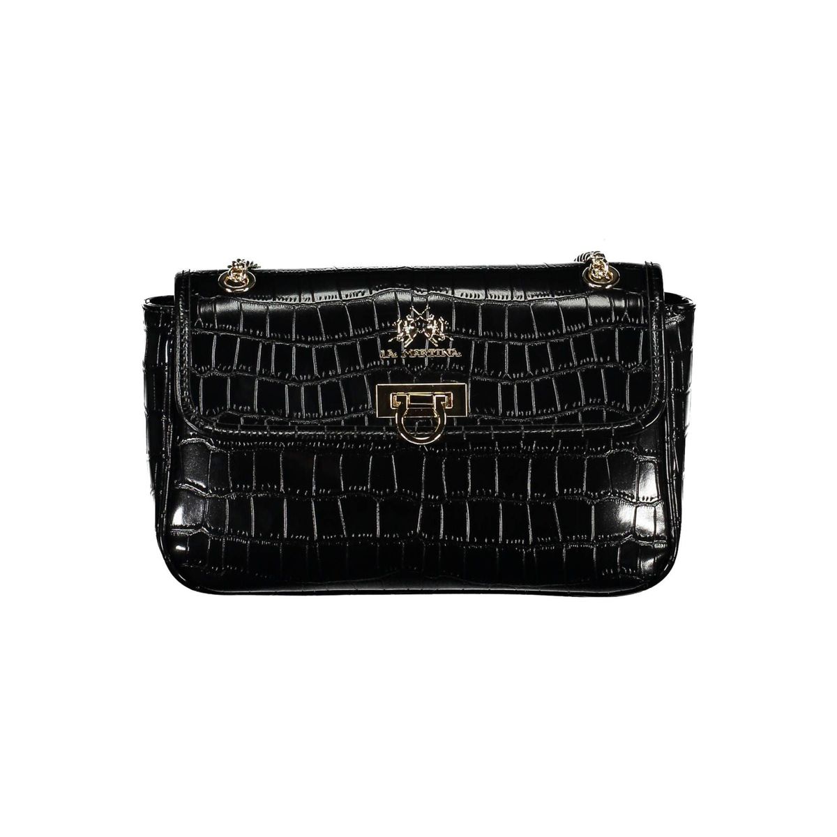 La Martina Elegant Chain Shoulder Bag with Contrasting Accents