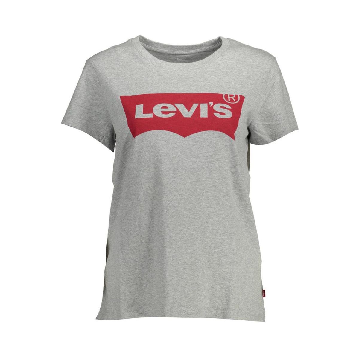 Levi's Chic Gray Logo Print Tee for Casual Elegance