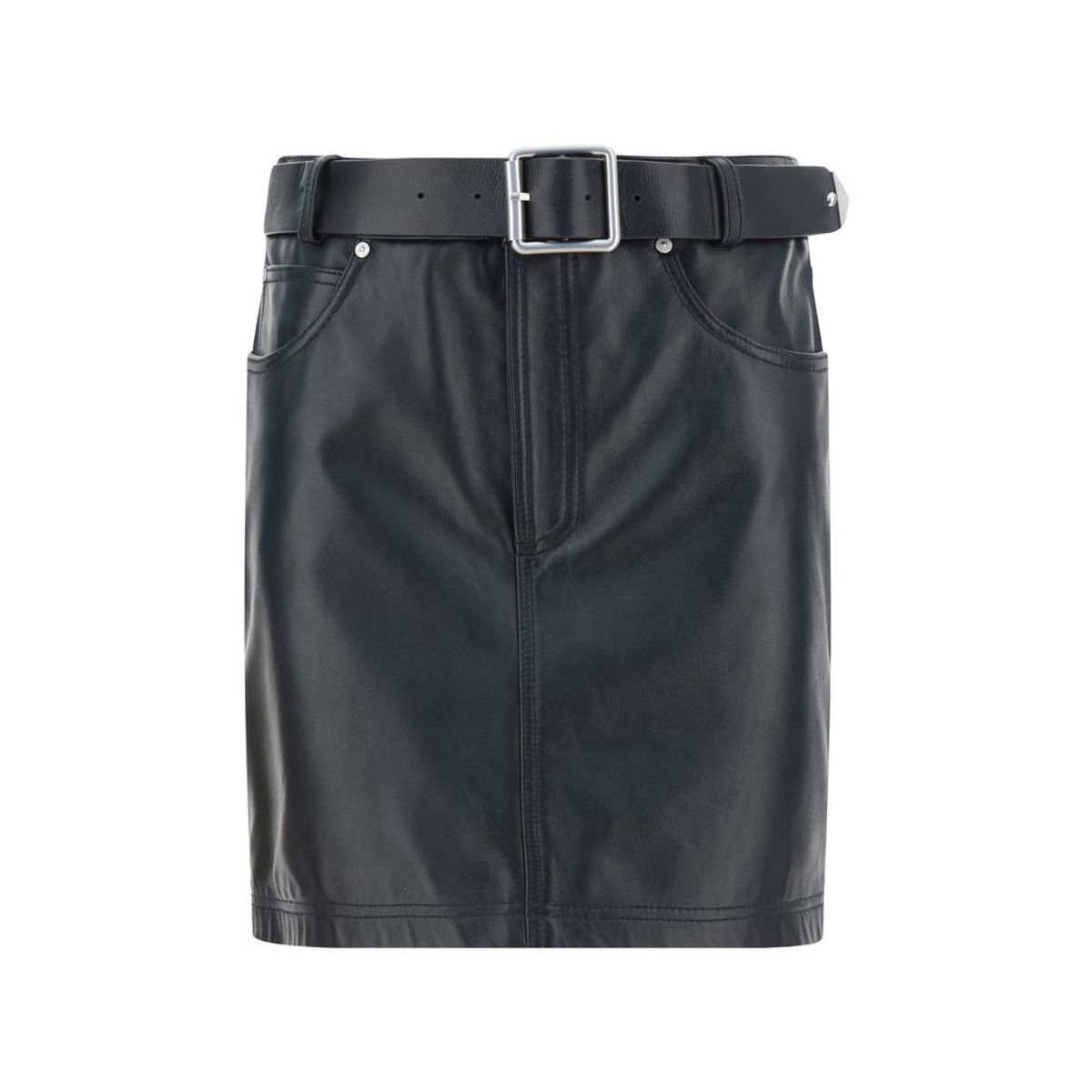 PINKO Leather Mini Skirt