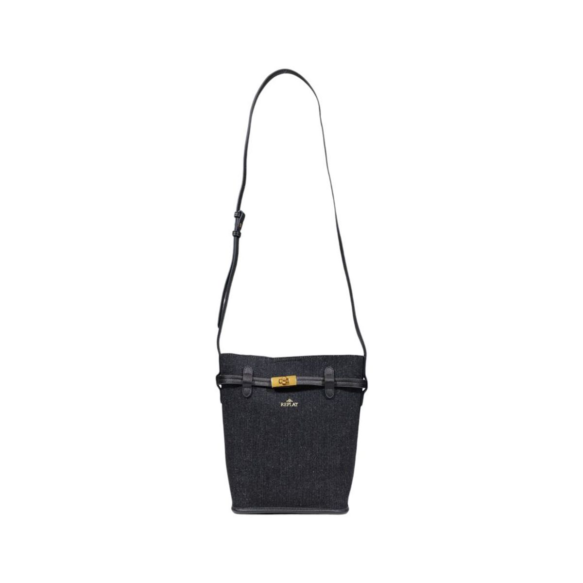 Replay Black Cotton Handbag