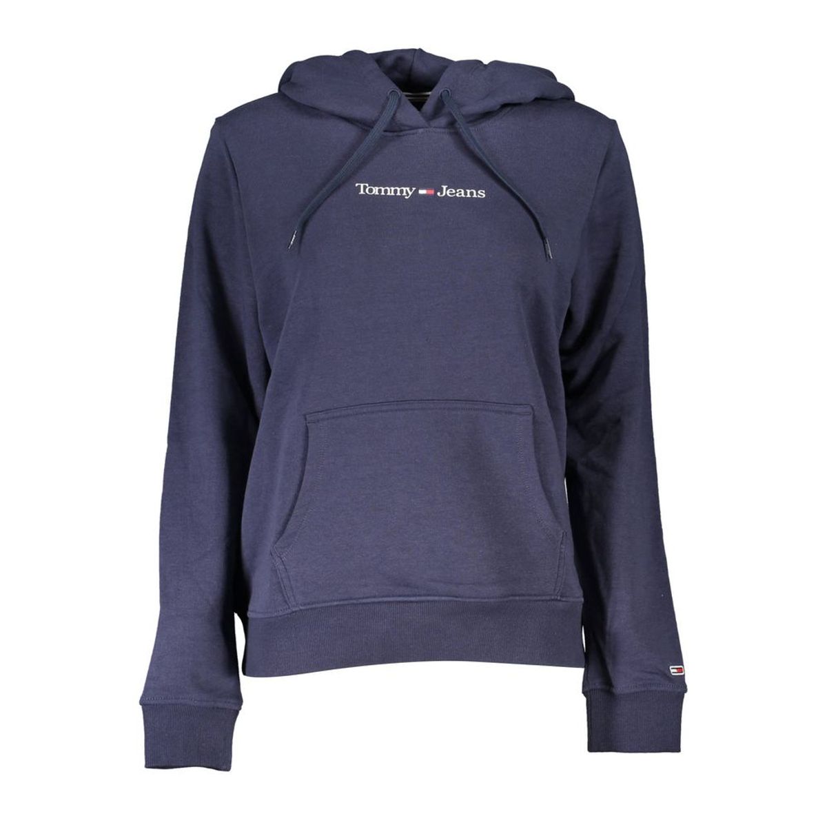 Tommy Hilfiger Chic Blue Hooded Sweatshirt with Signature Print