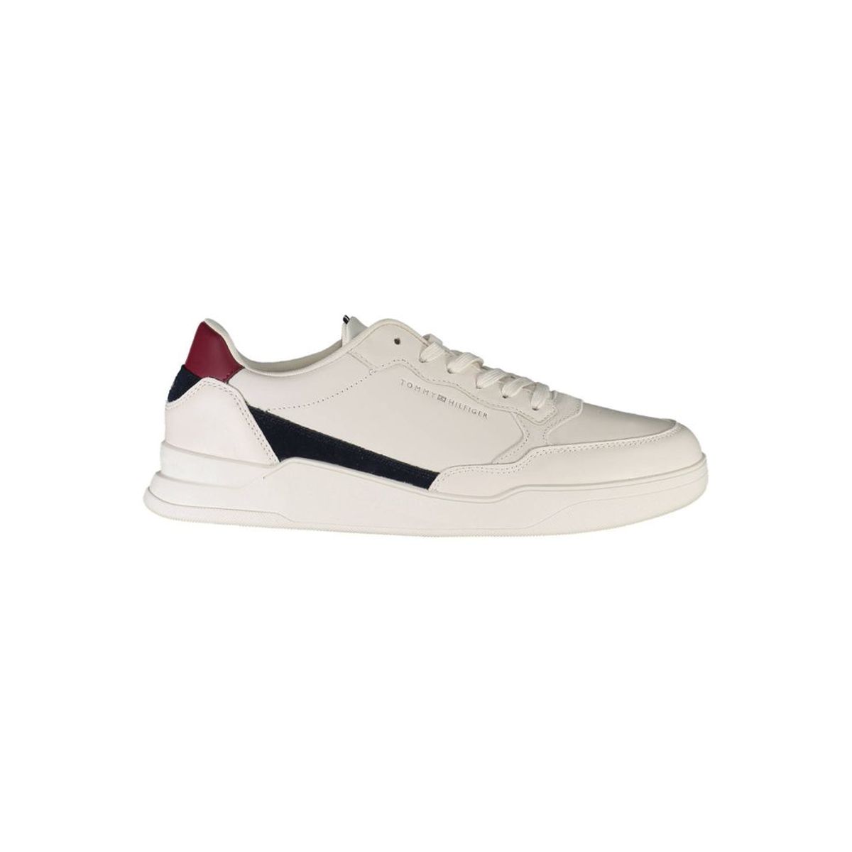 Tommy Hilfiger Chic White Lace-Up Sneakers with Contrasting Accents