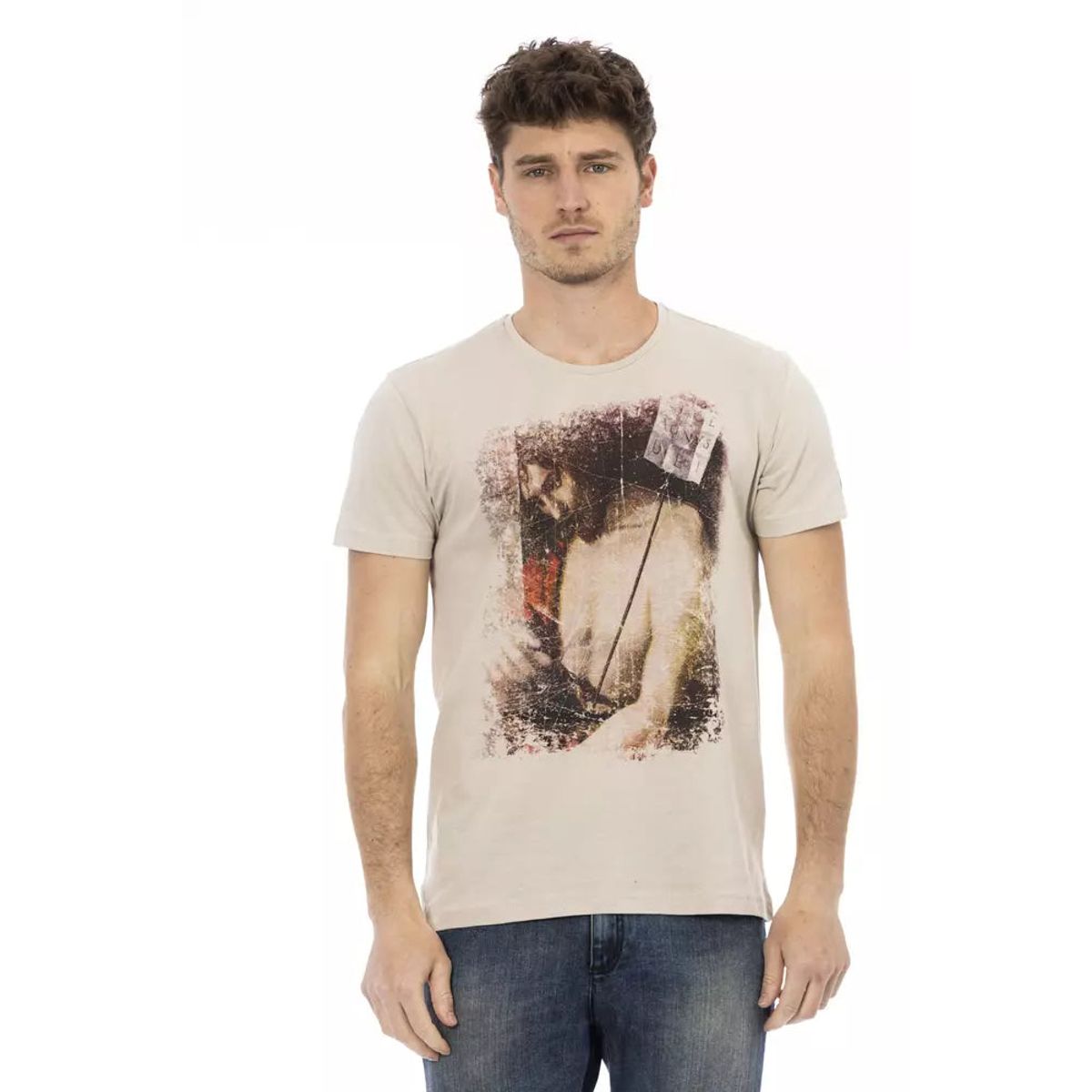 Trussardi Action Beige Bomuld T-Shirt