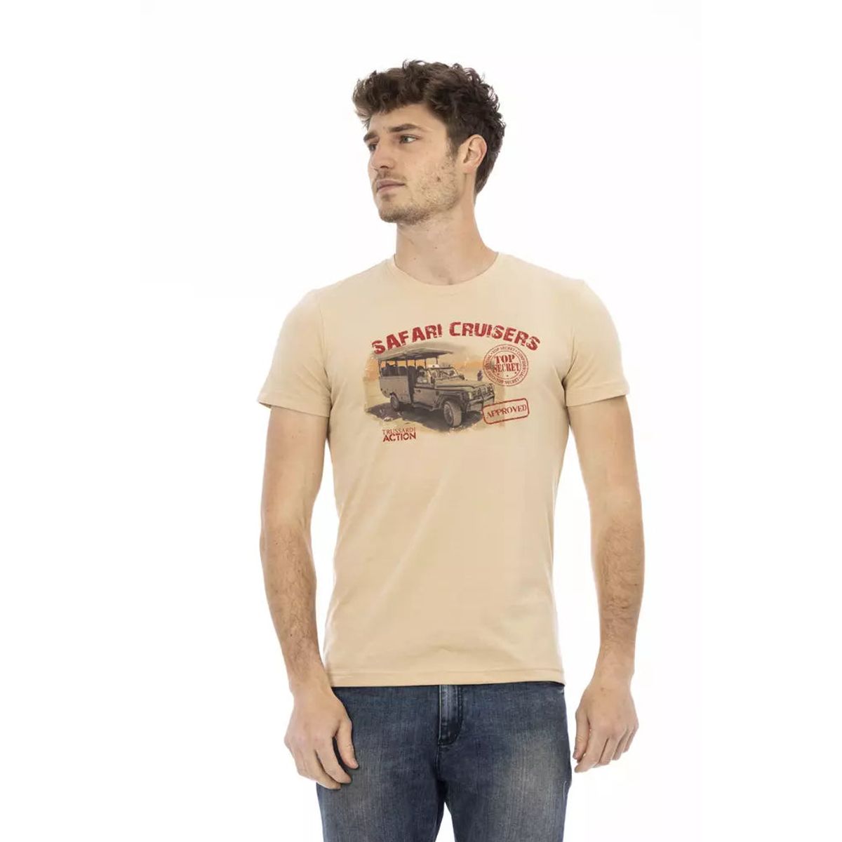 Trussardi Action Beige Bomuld T-Shirt