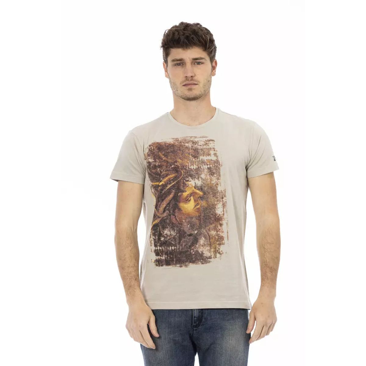 Trussardi Action Beige Bomuld T-Shirt