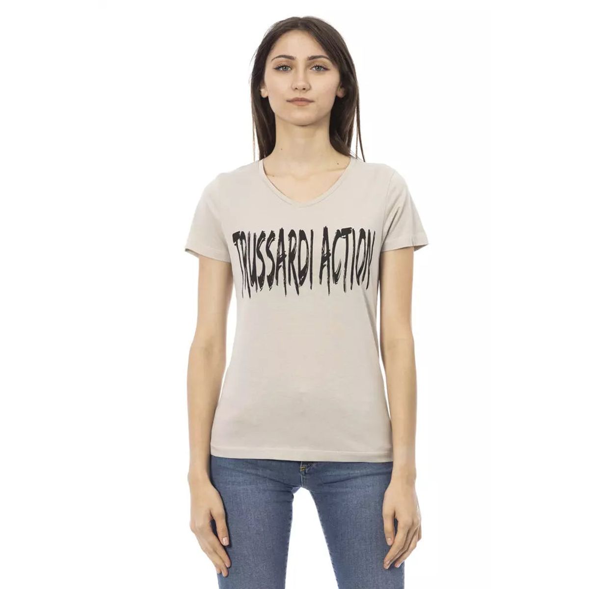 Trussardi Action Beige Bomuld Tops & T-Shirt