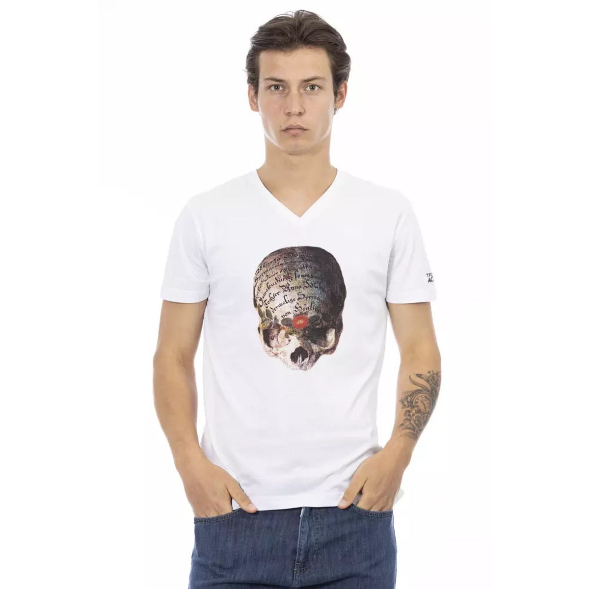 Trussardi Action Hvid Bomuld T-Shirt