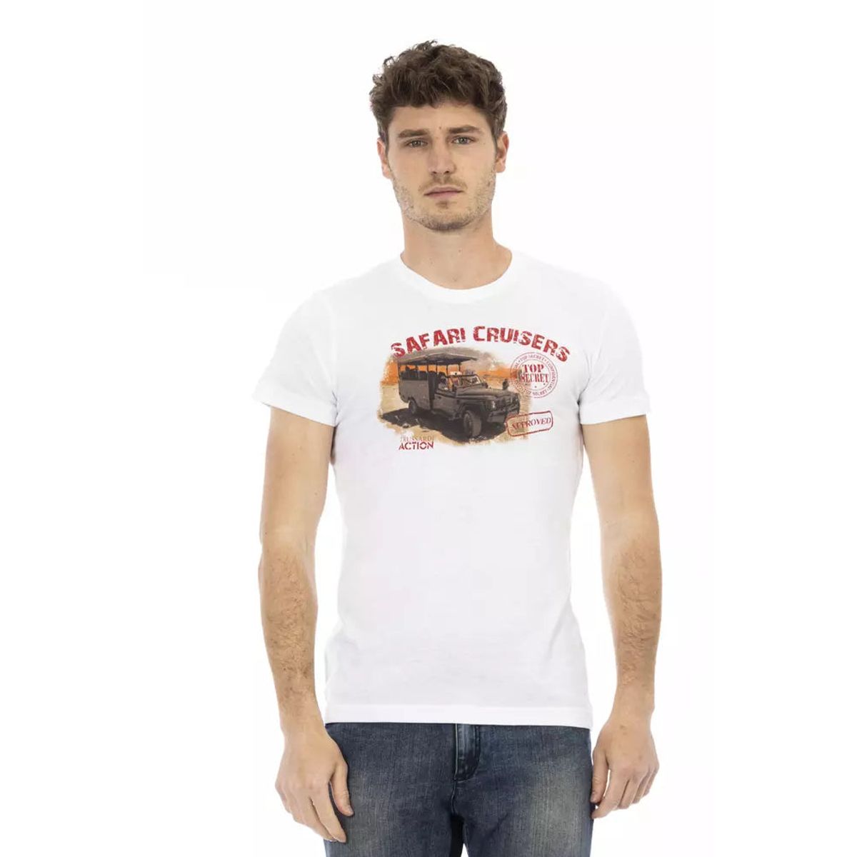 Trussardi Action Hvid Bomuld T-Shirt