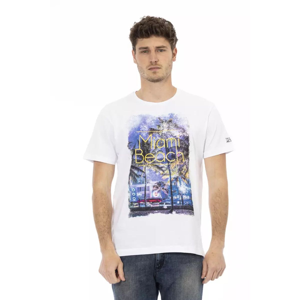 Trussardi Action Hvid Bomuld T-Shirt