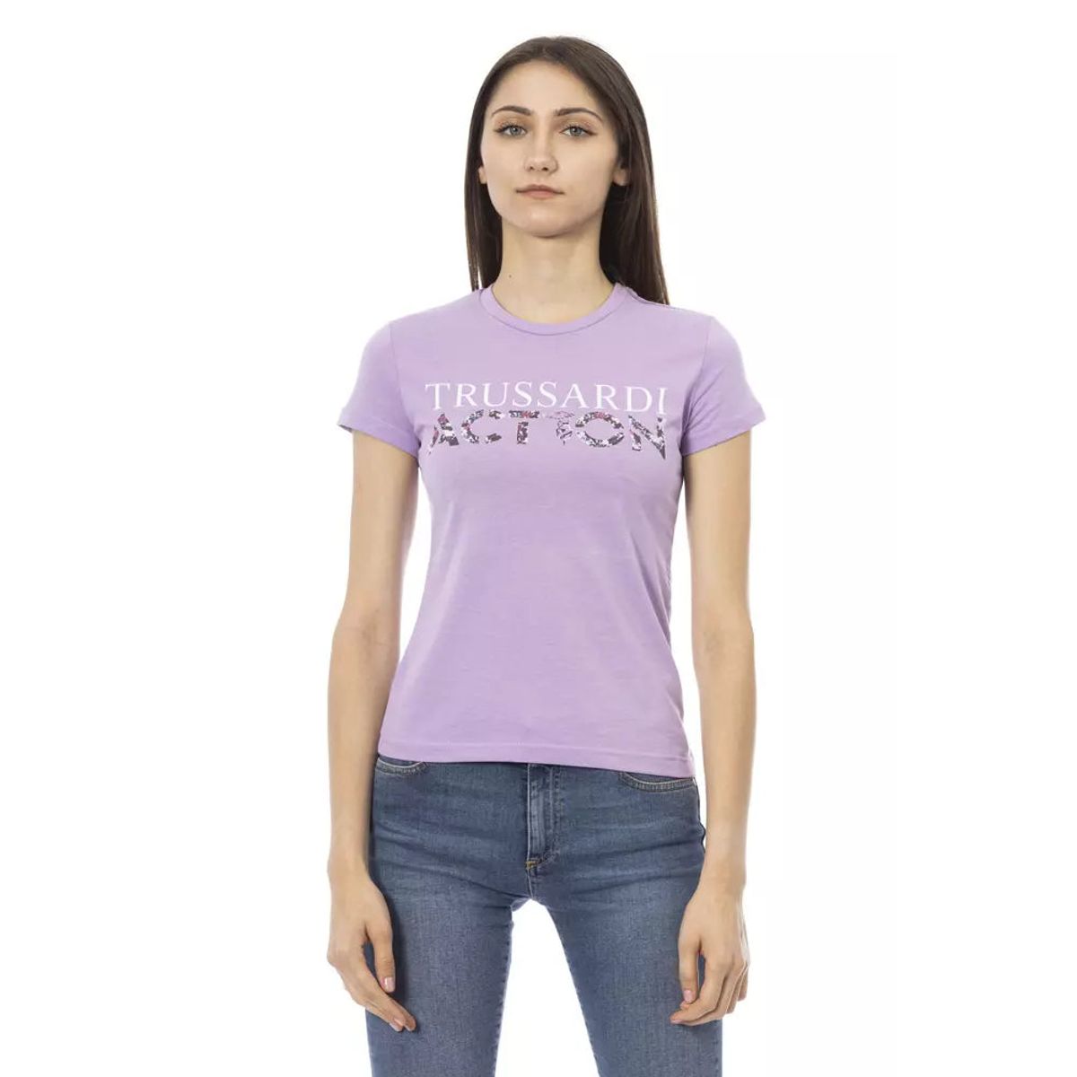 Trussardi Action Violet Bomuld T-Shirt