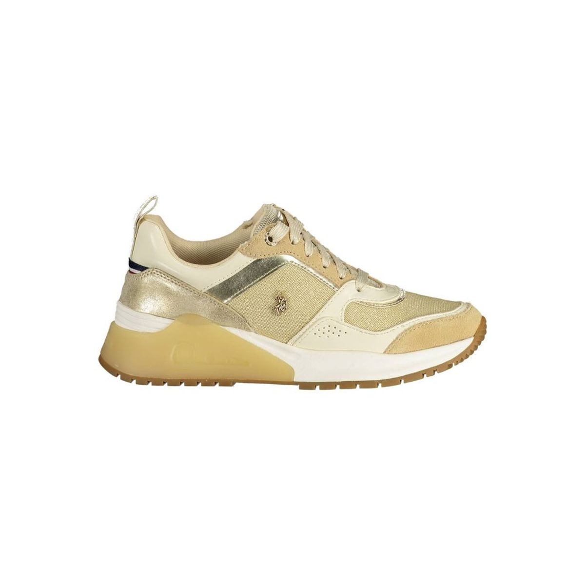 U.S. POLO ASSN. Gold Polyester Women Sneaker