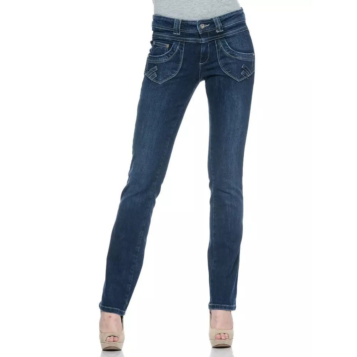 Ungaro Fever Chic Blue Cotton-Regular Fit Fever Jeans