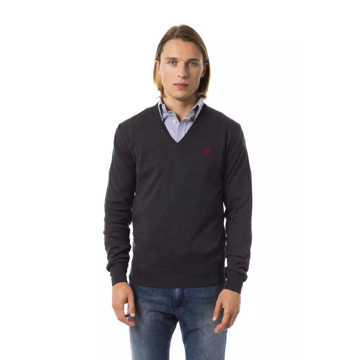 Uominitaliani V-Neck Extrafine Merino Wool Sweater