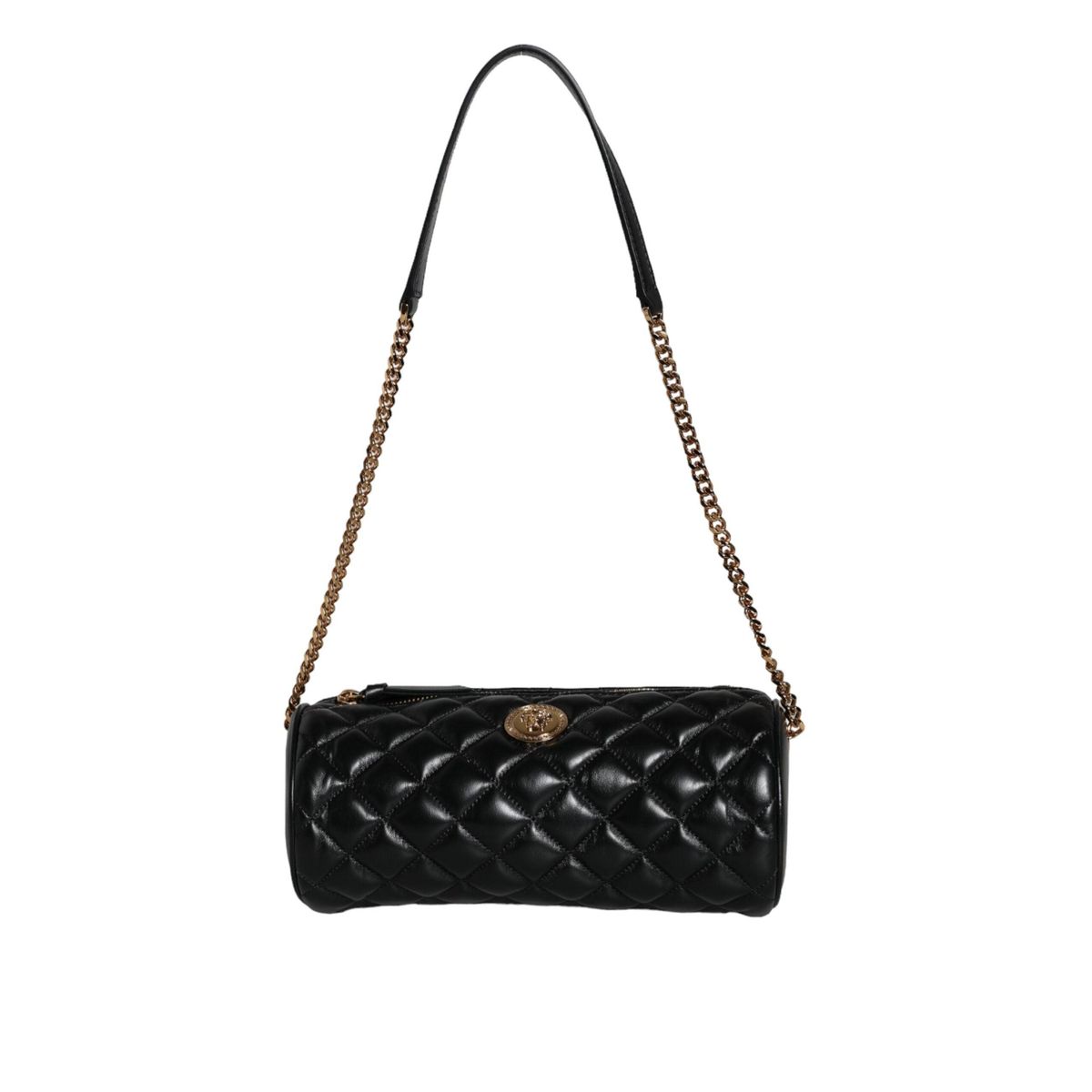 Versace Black Mini Quilted Lambskin Leather Crossbody Sling Bag