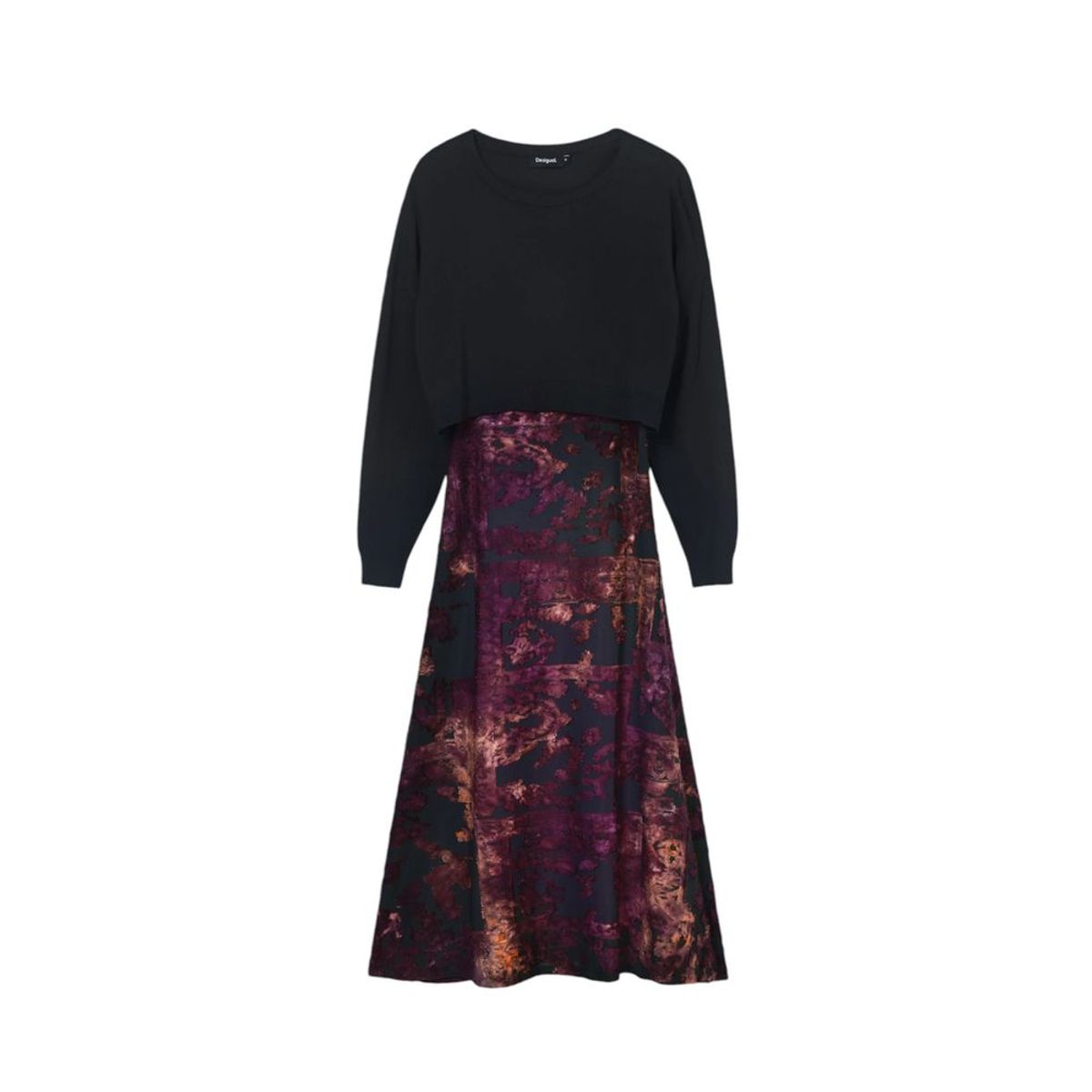 Desigual Black Viscose Dress