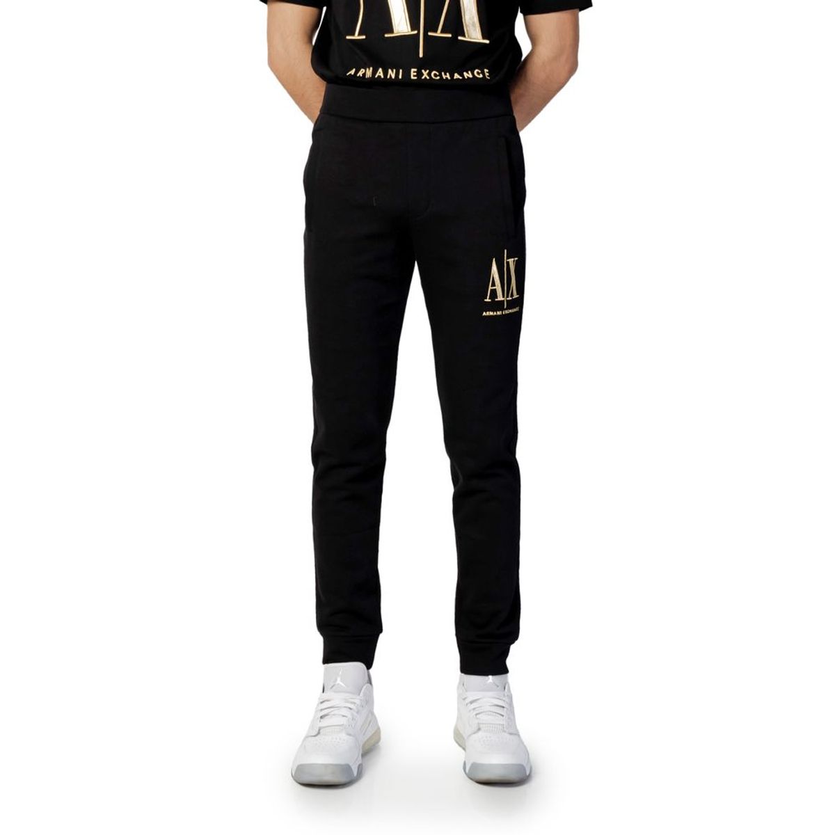 Armani Exchange Black Cotton Jeans & Pant