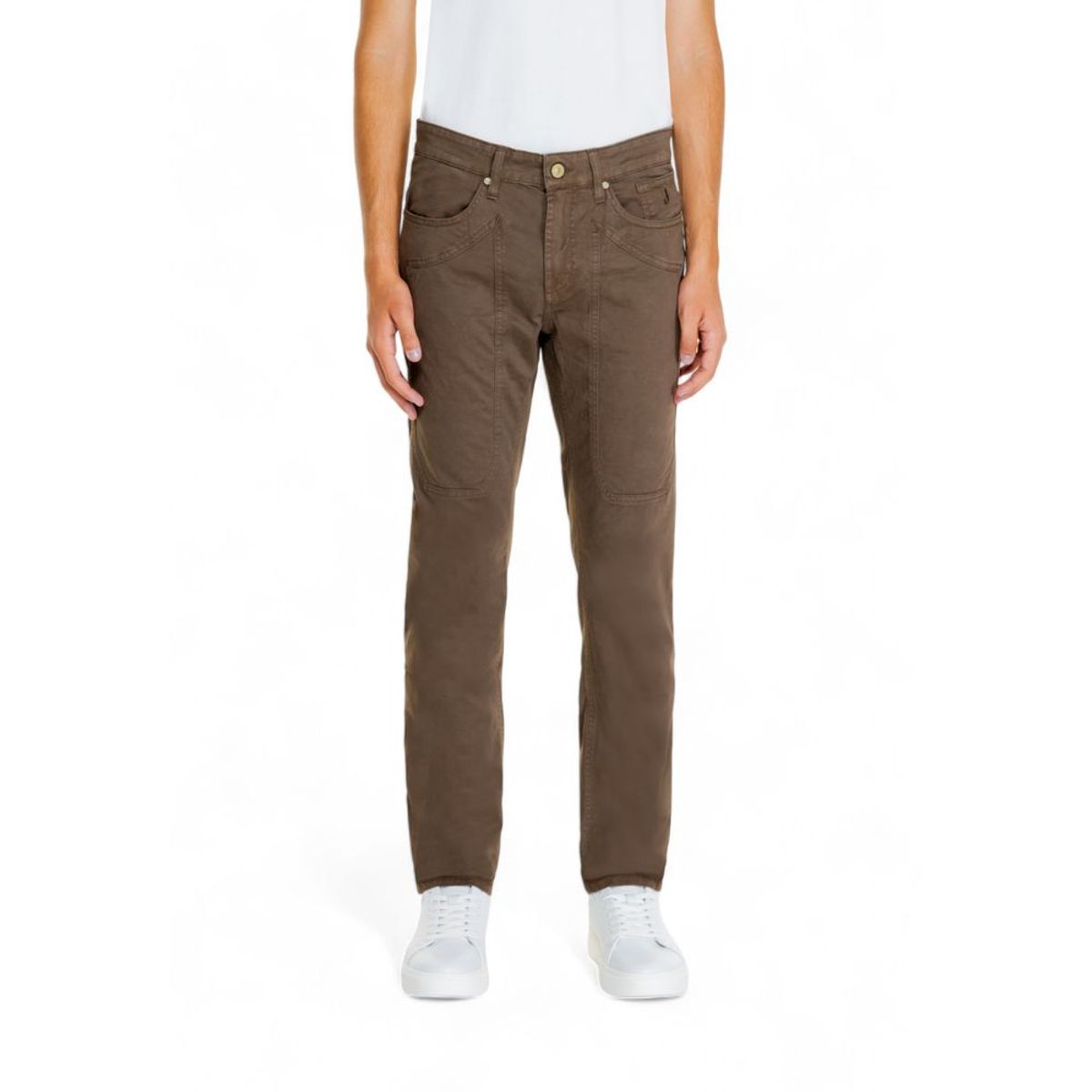 Jeckerson Brown Cotton Jeans & Pant