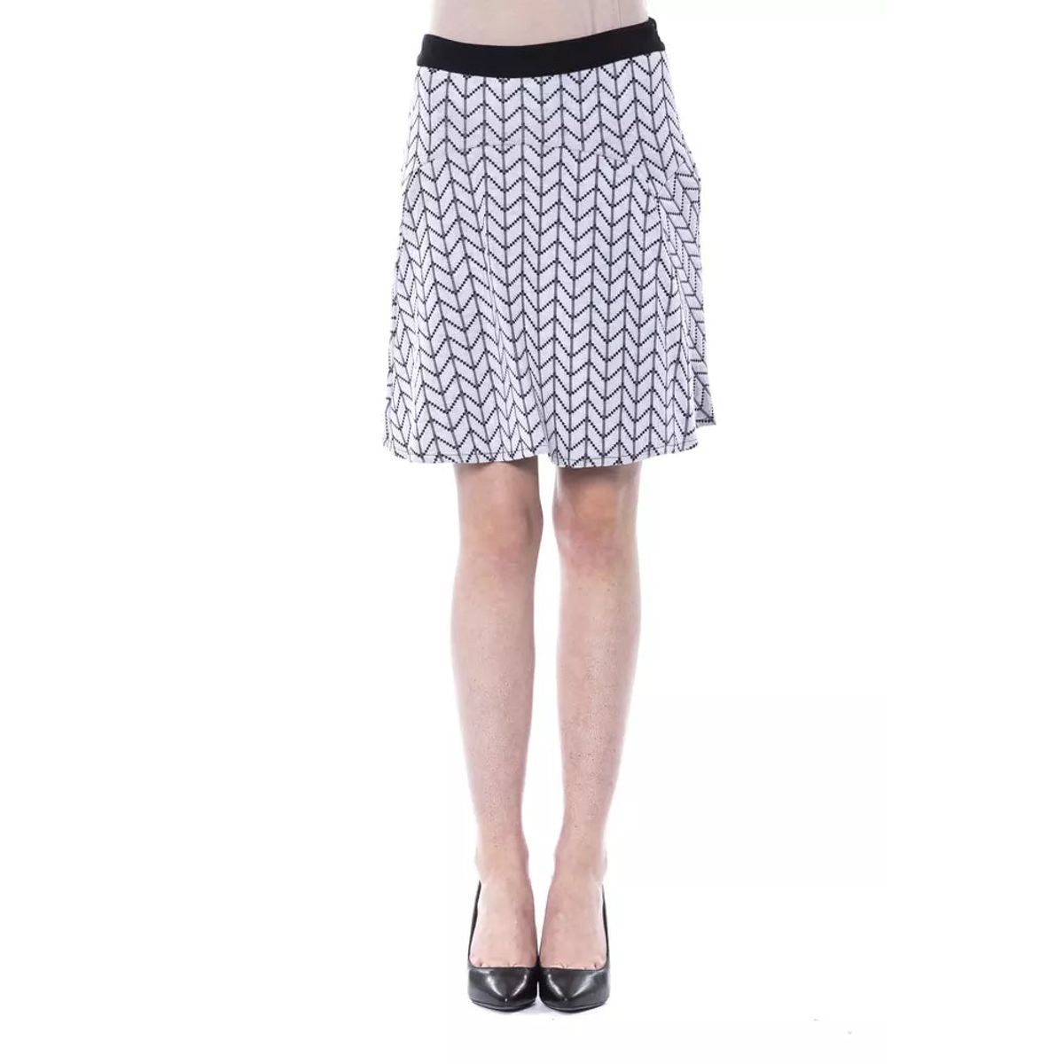 BYBLOS Chic Black and White Tube Short Skirt