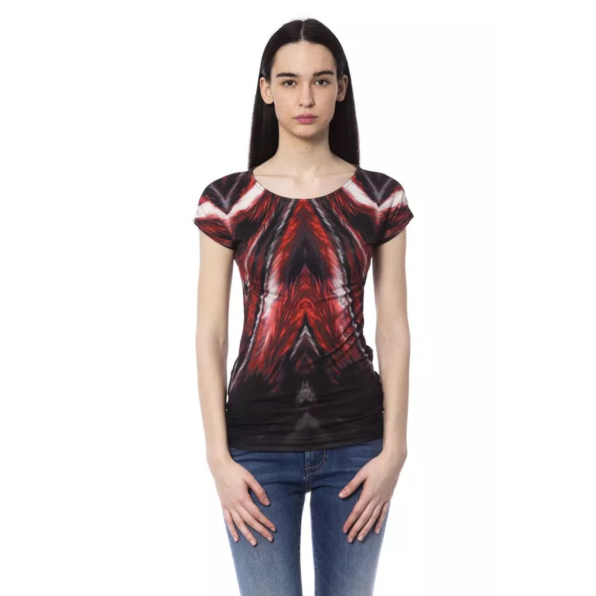 BYBLOS Chic Multicolor Printed Round Neck Tee