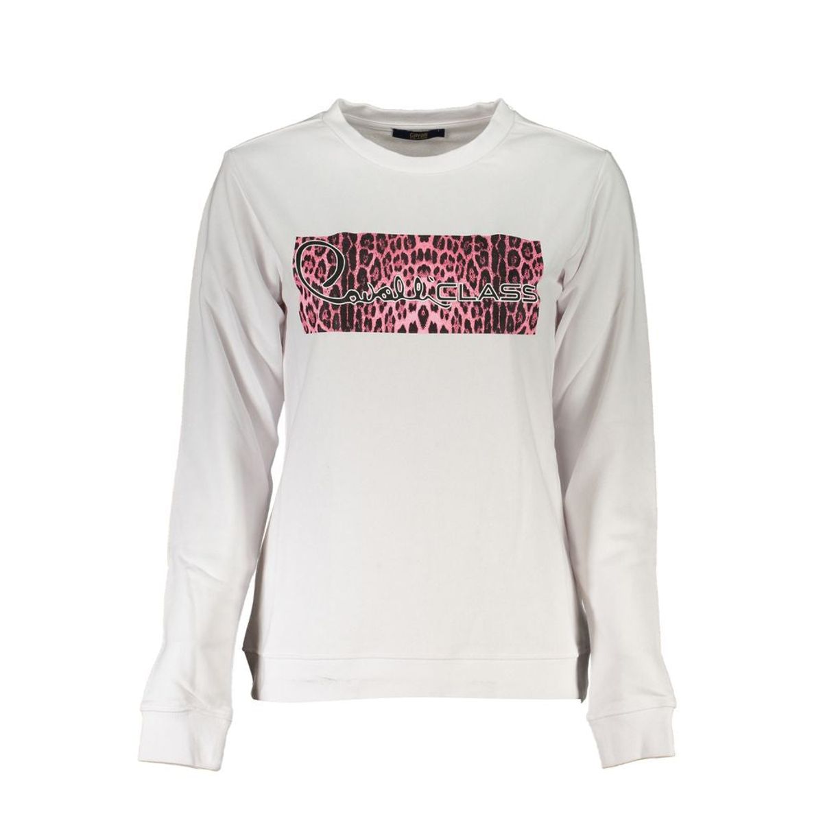 Cavalli Class White Cotton Sweater