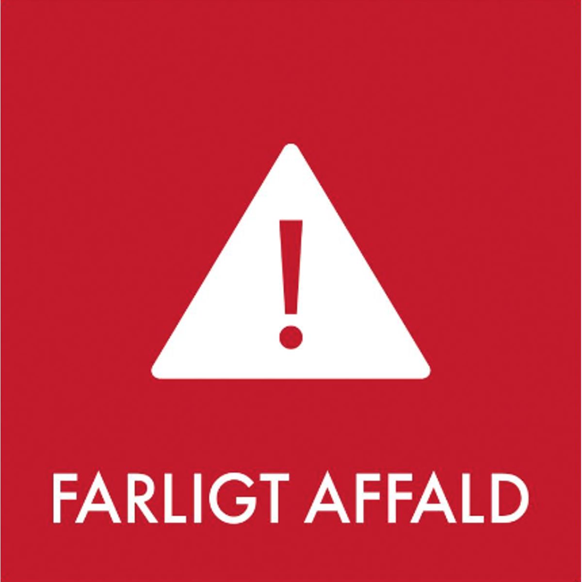 Farligt affald - Klistermærke til affaldssortering