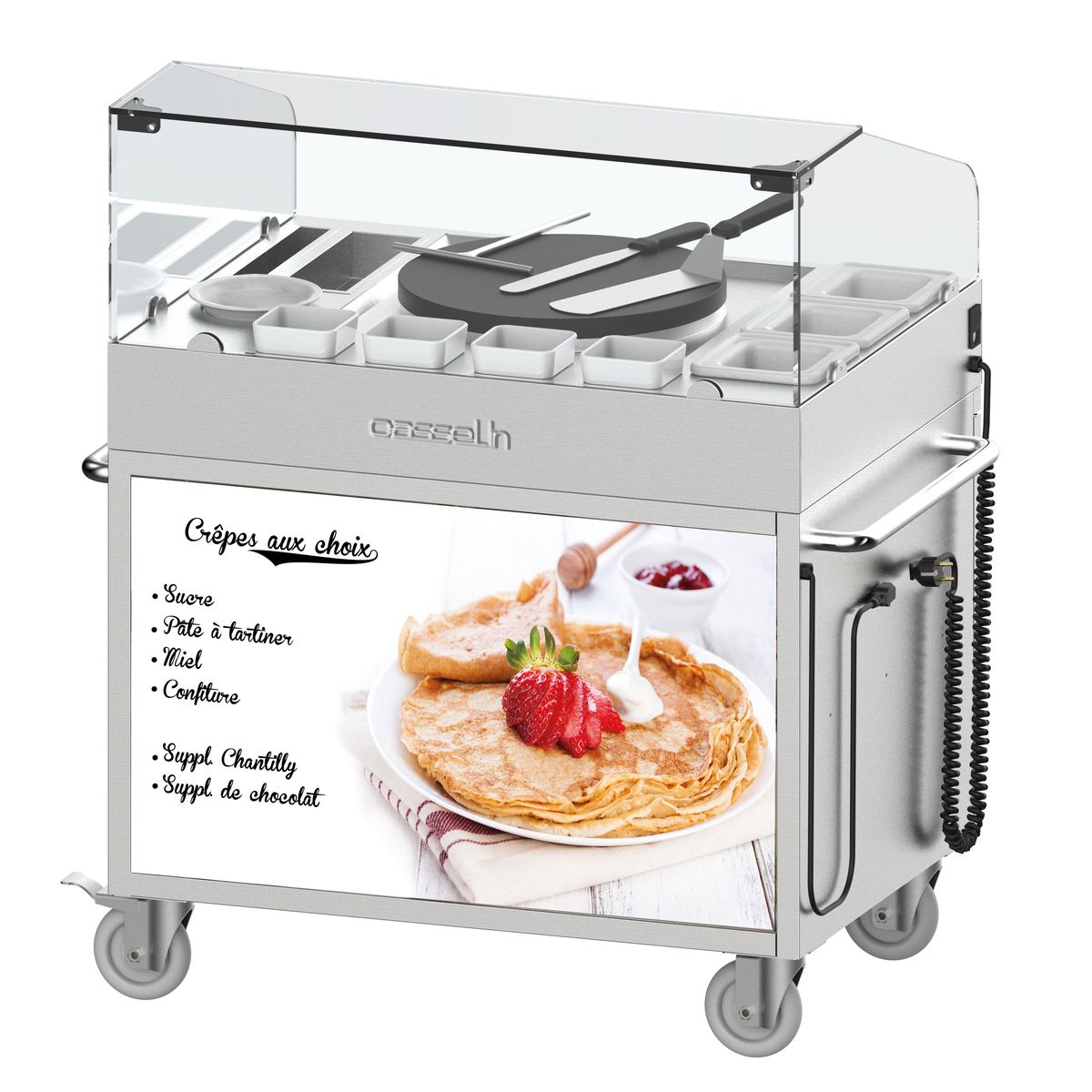 Elektrisk crepe maker vogn 40 - indbygget