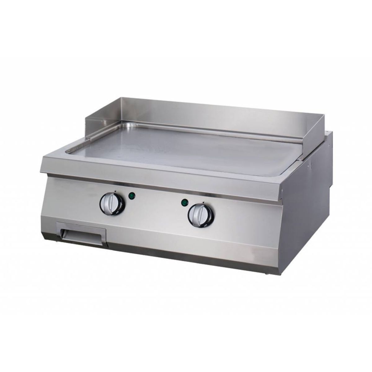 Heavy Duty Grillplade - Glat krom - Dobbelt enhed - 70 cm dyb - Gas