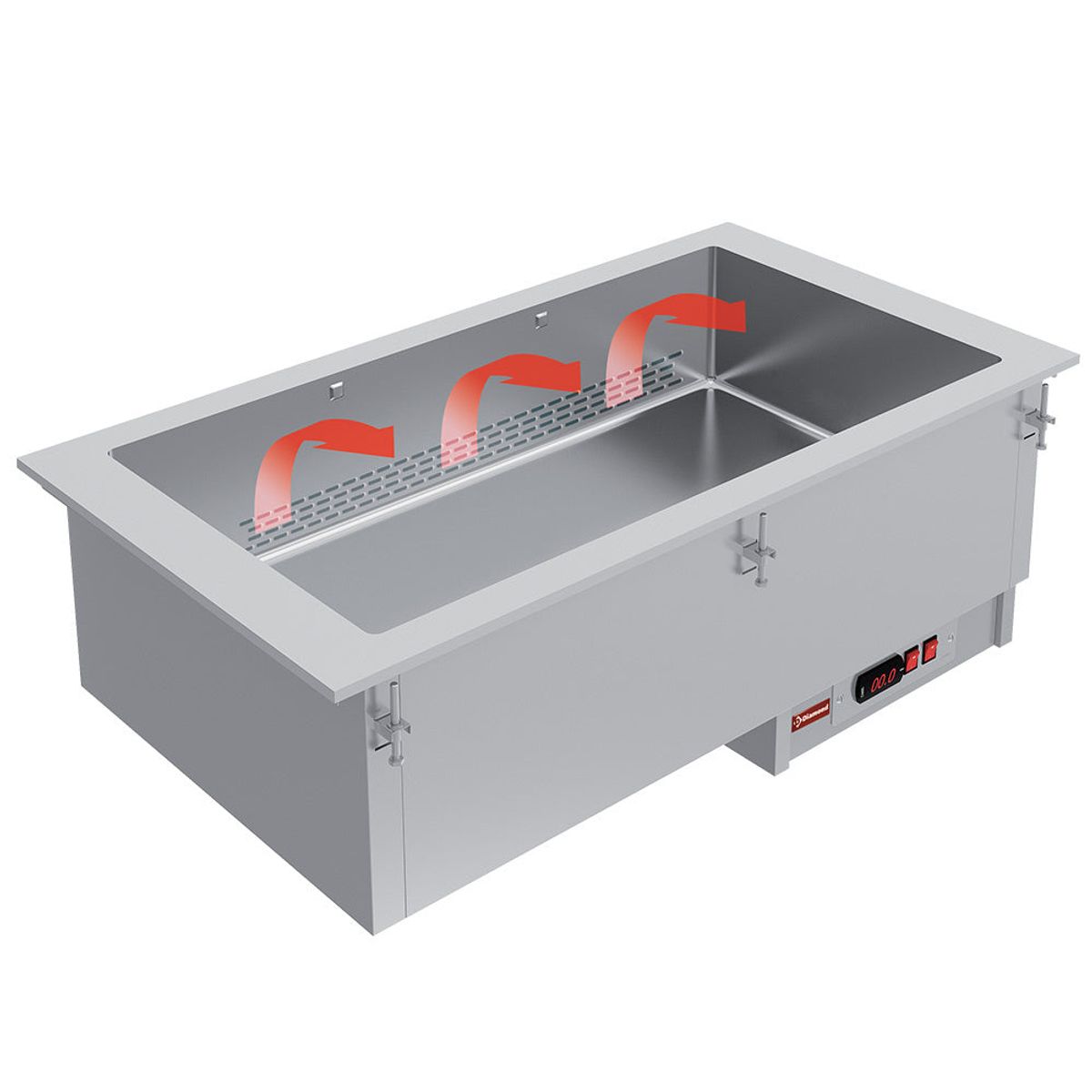 Element bain-marie 3 GN 1/1 - tørret op - ventileret