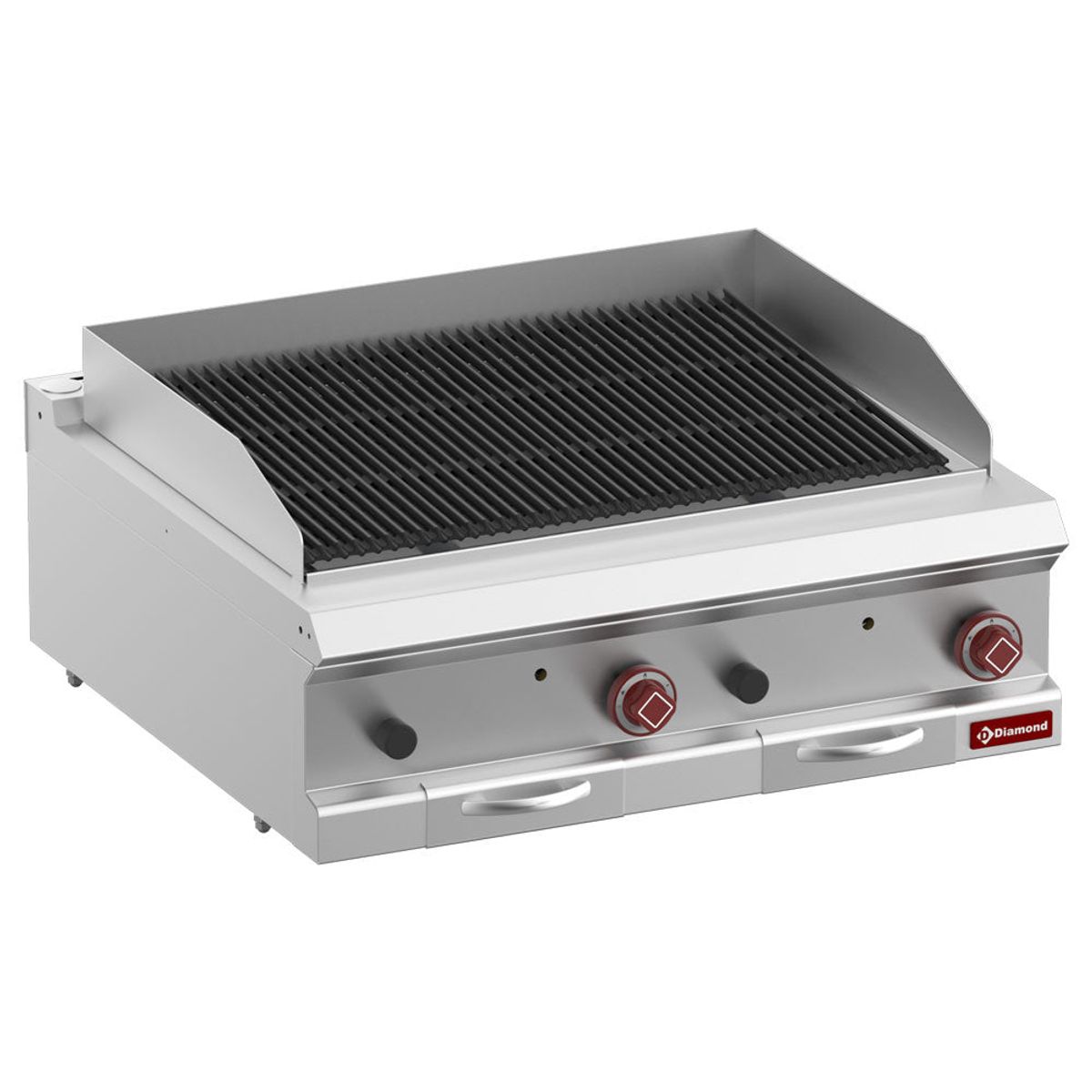 Lavasten grill, modul 1/1, gitter i støbejern "dobbeltsidet"-Top-