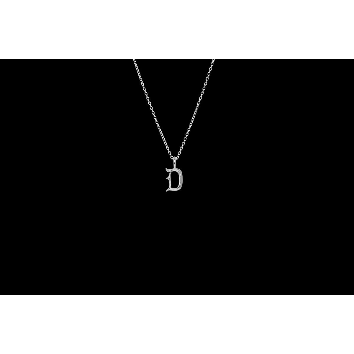 IX D Letter Charm Silver