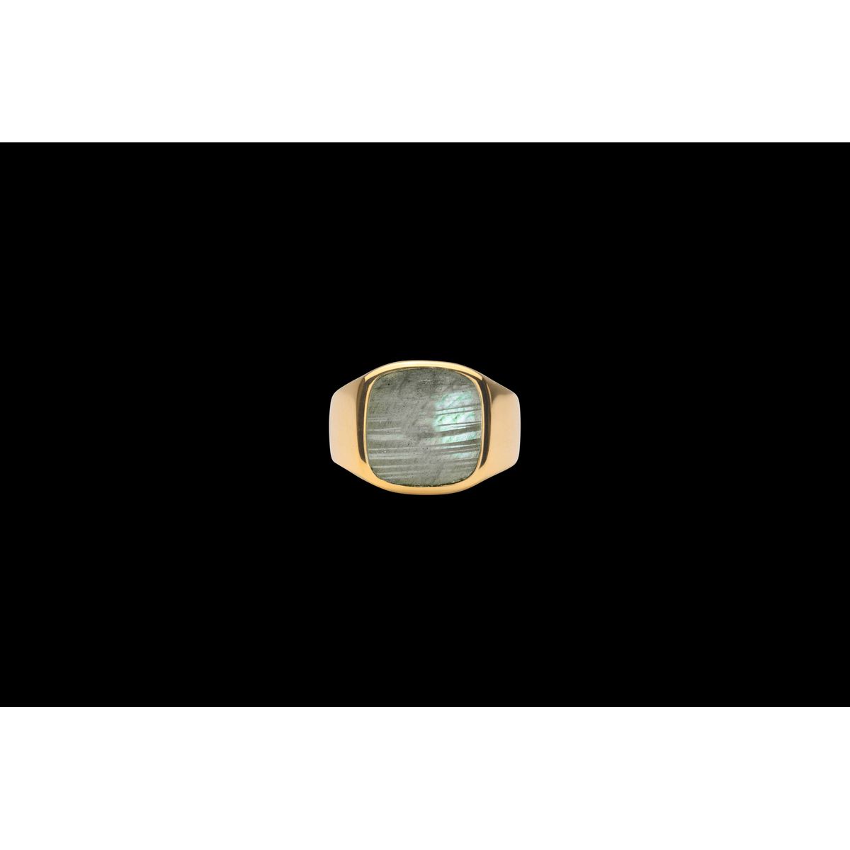 IX Cushion Signet Ring Labradorite