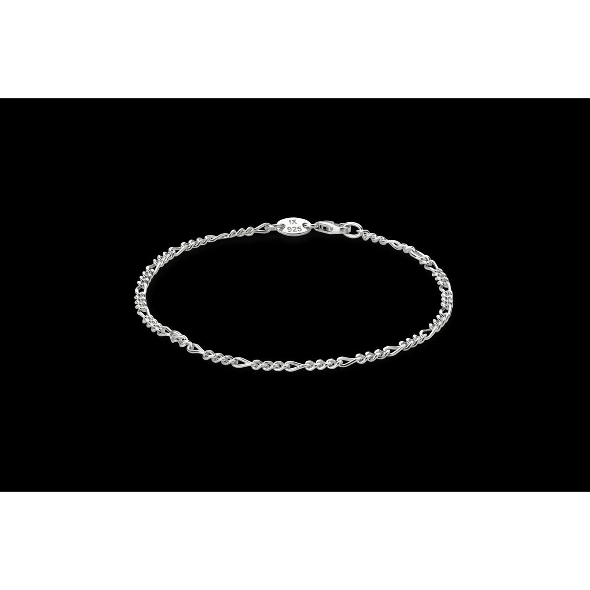 IX Figaro Bracelet Silver