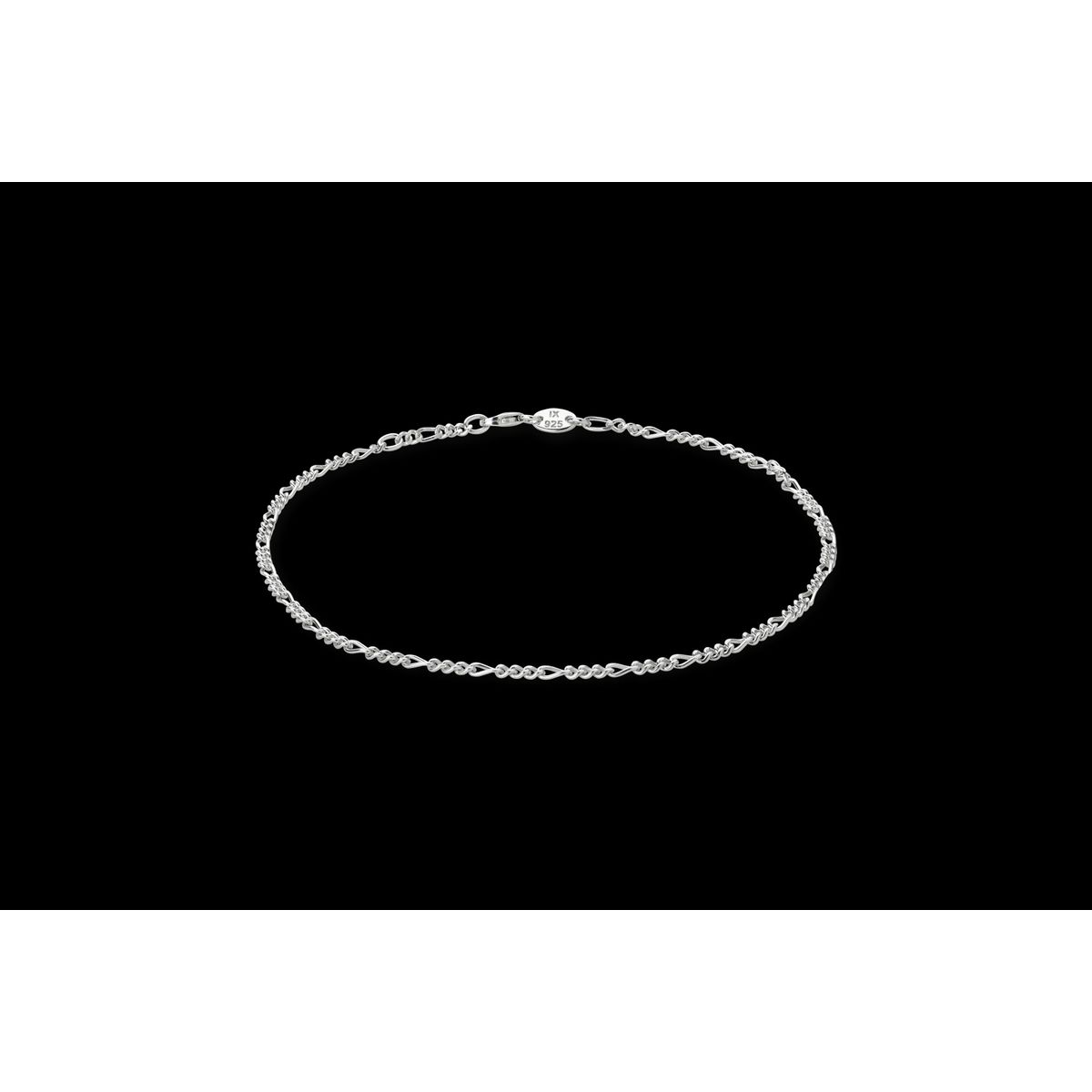 IX Figaro Anklet Silver