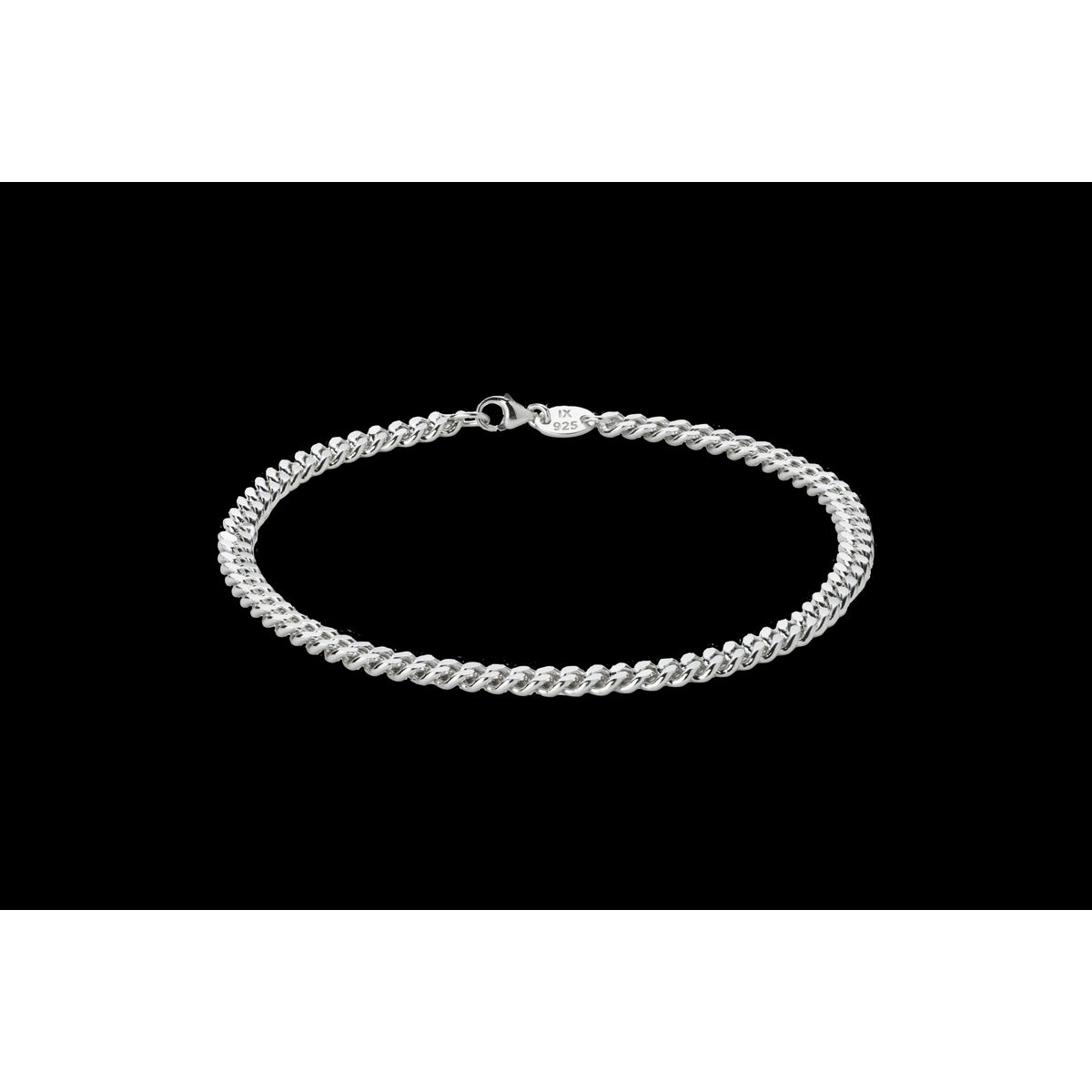 IX Curb Anklet Silver