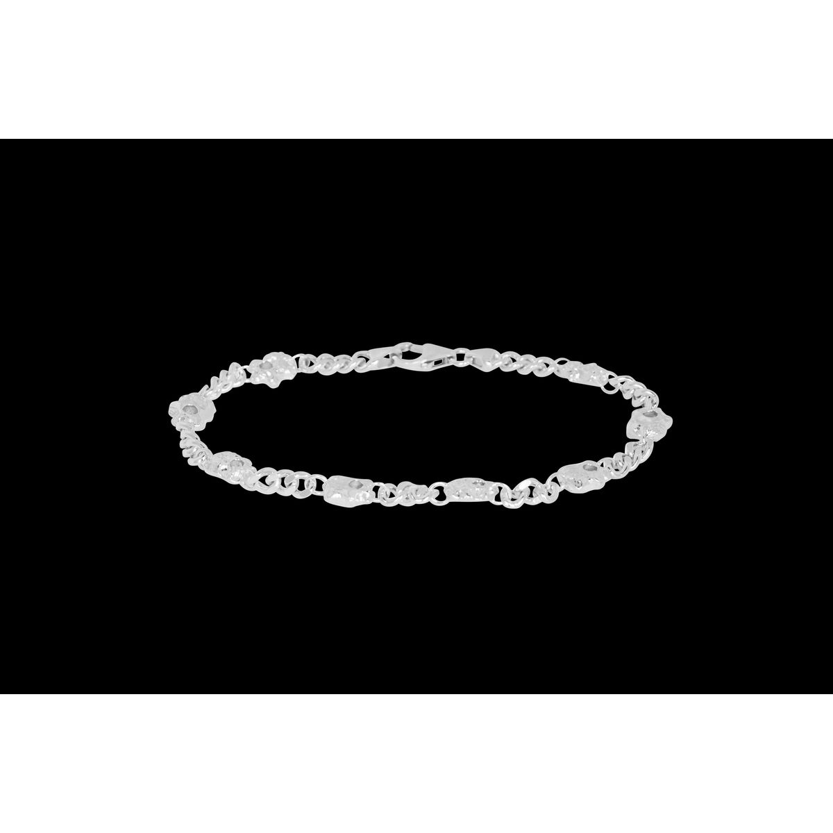 IX Rock Curb Bracelet Silver