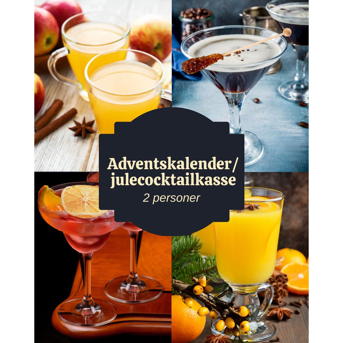 UDSOLGT FOR I ÅR! Julecocktailkasse - adventskalender 2024