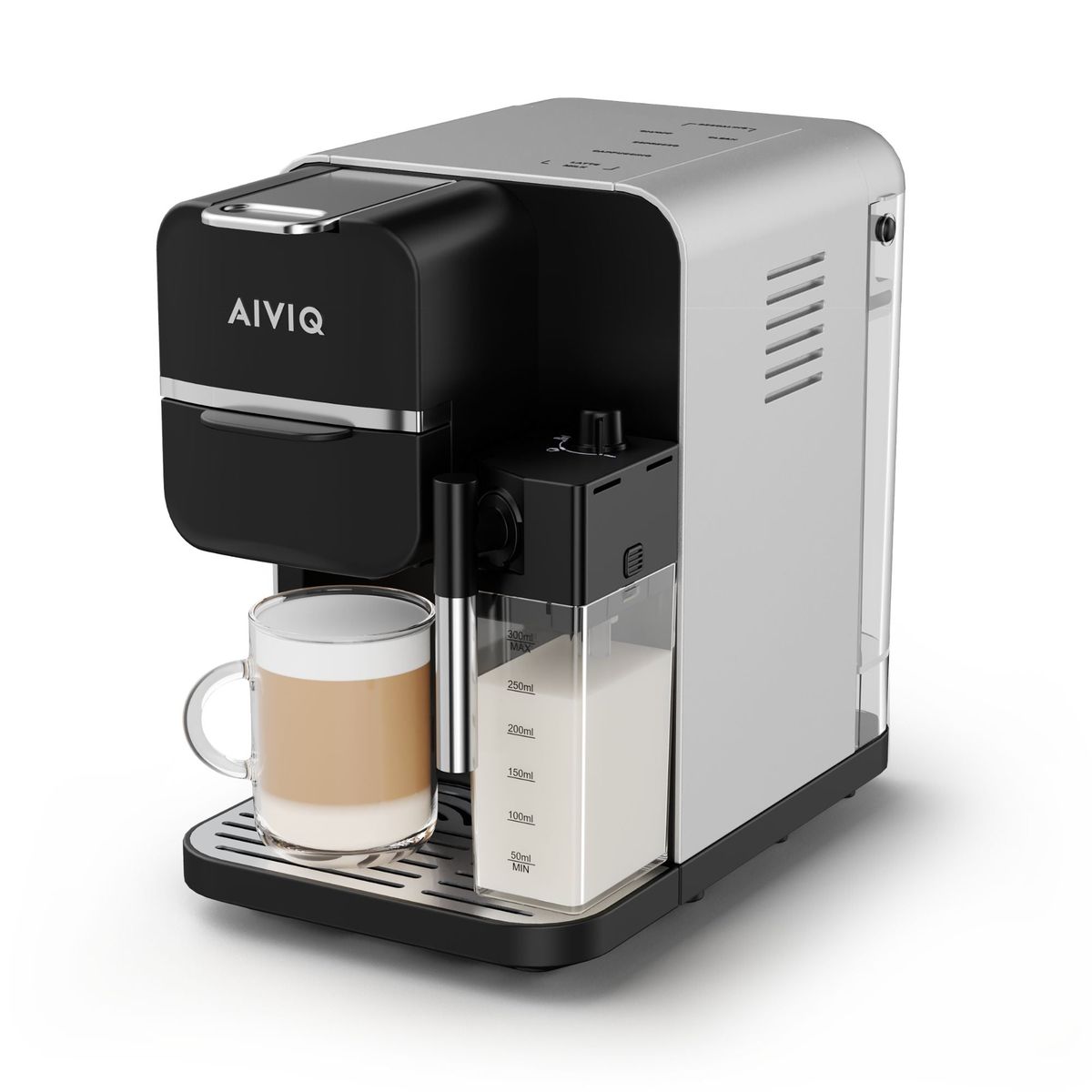 AIVIQ MultiBrew Pro Multi-Kapsel Kaffemaskine - ACEM-512 - Sølv & Sort