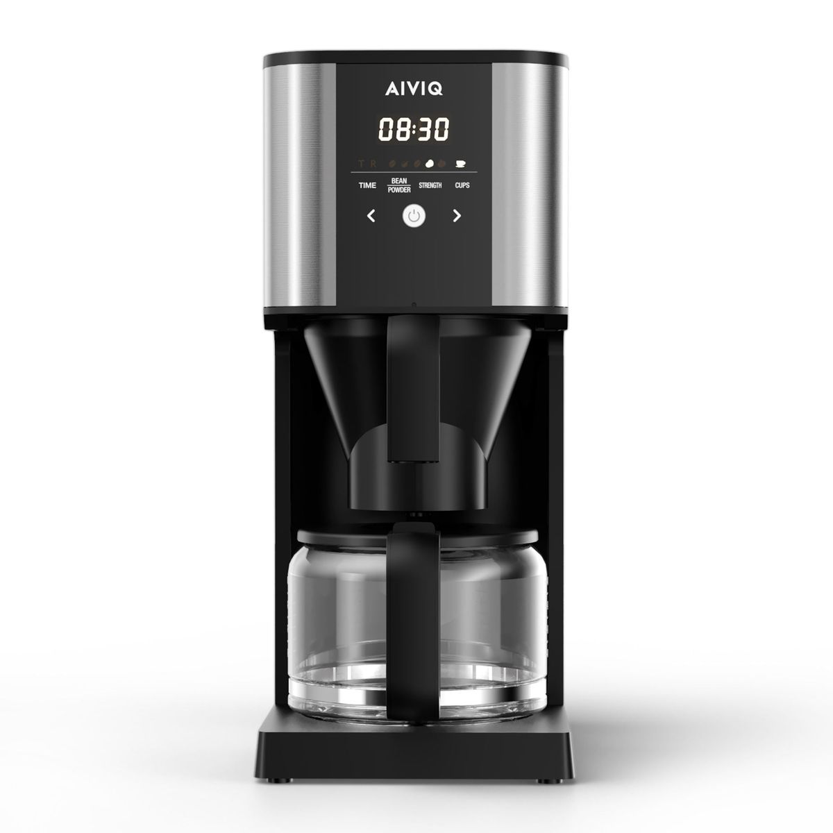 AIVIQ Grind 'N Brew Inspire - Automatisk Filter Kaffemaskine med Kværn - AGC-321 - Rustfrit stål