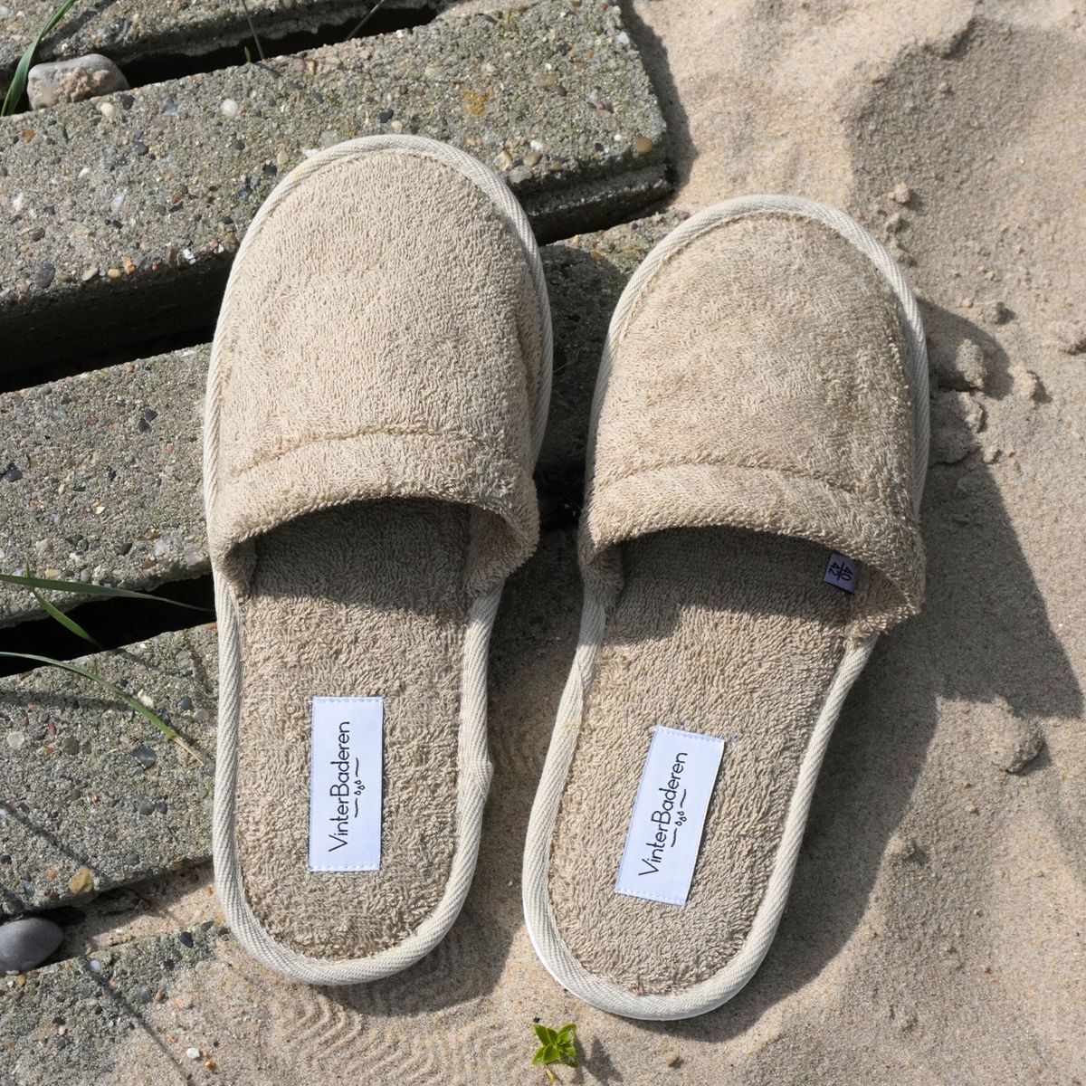 Slippers - Sandfarvet - 37-39