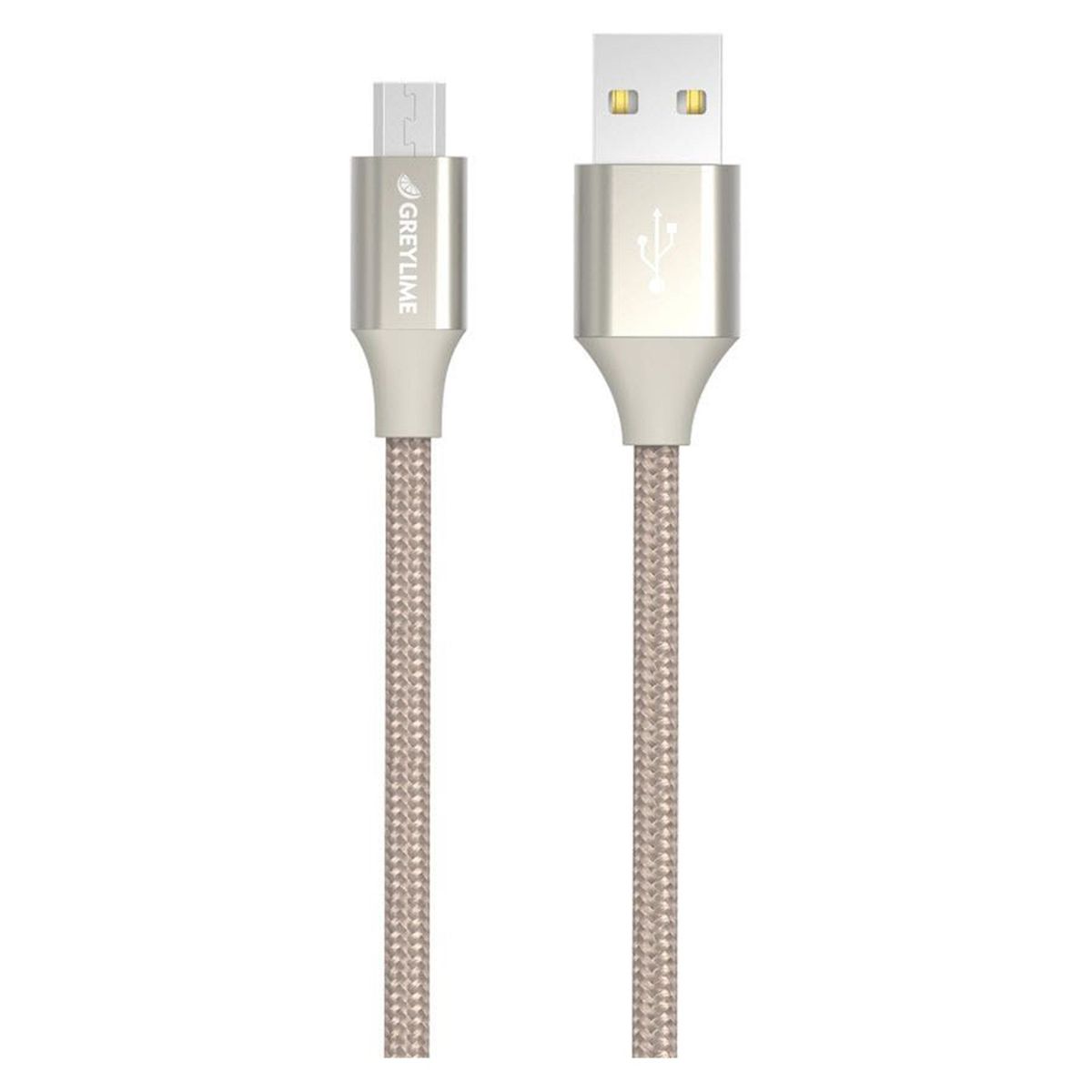 GreyLime Braided USB-A til Micro USB Kabel Beige 1m